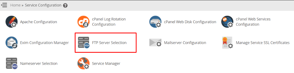 FTP Server Selection