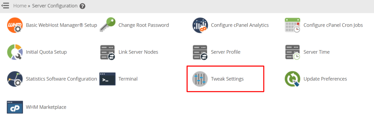 Tweak Settings