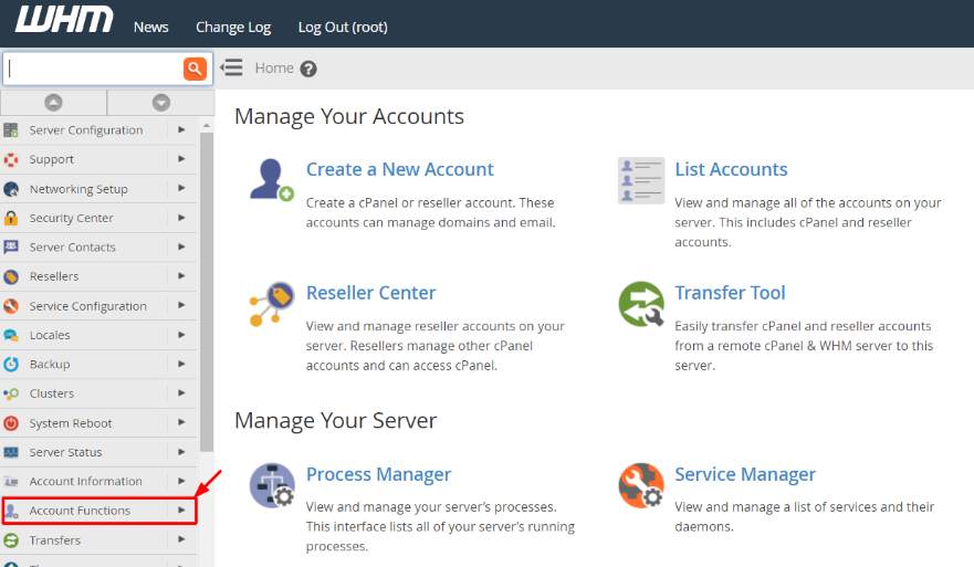 Account Functions
