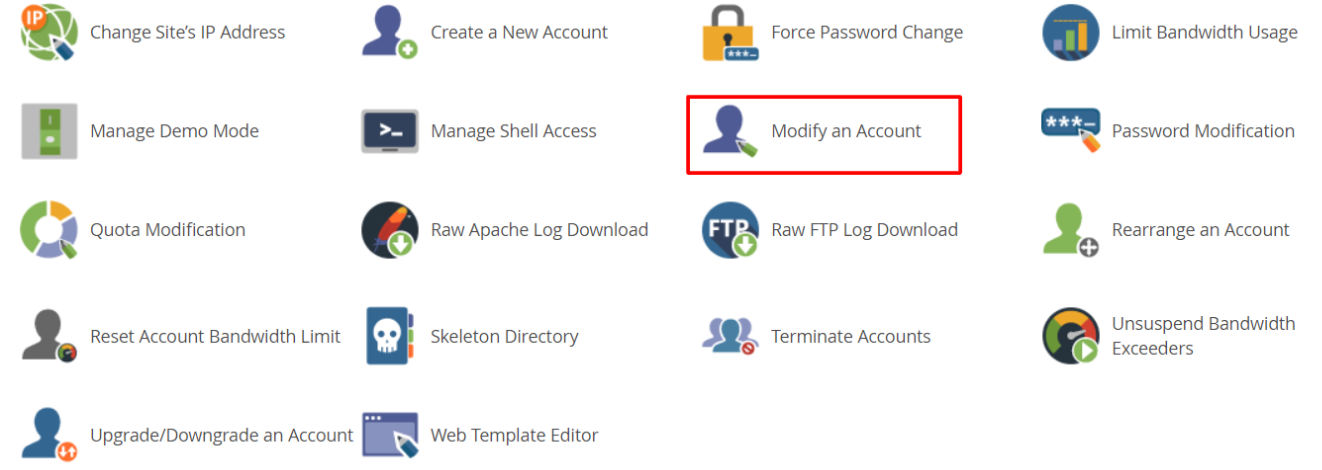 Modify an Account