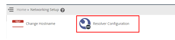 Resolver Configuration