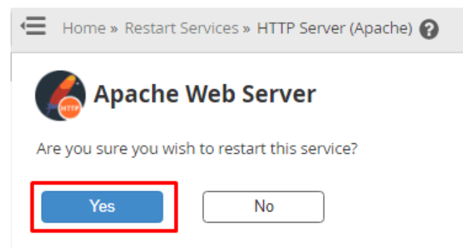 restart service