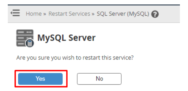 restart service
