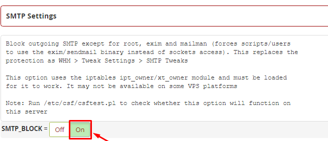 SMTP Settings