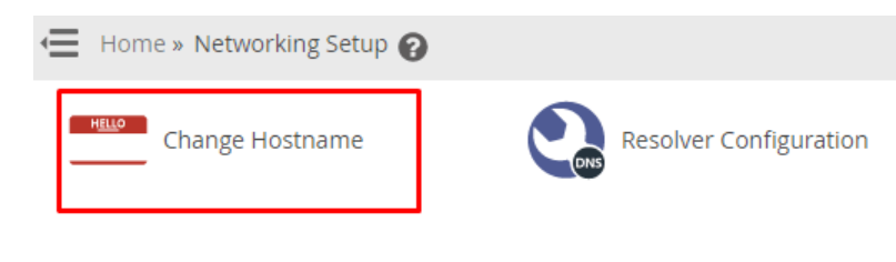 Change Hostname
